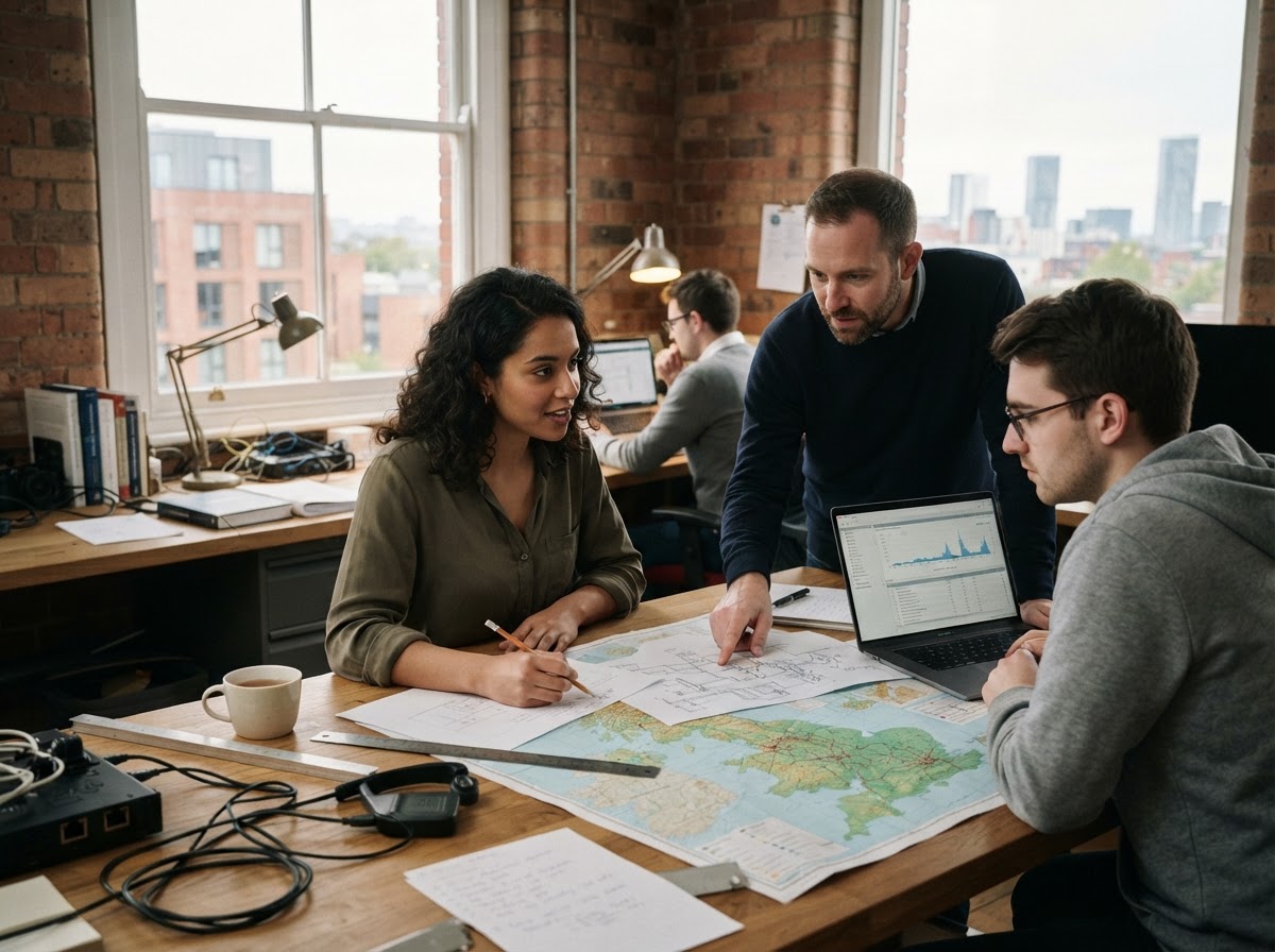 Raven Stakevault team reviewing data analysis output